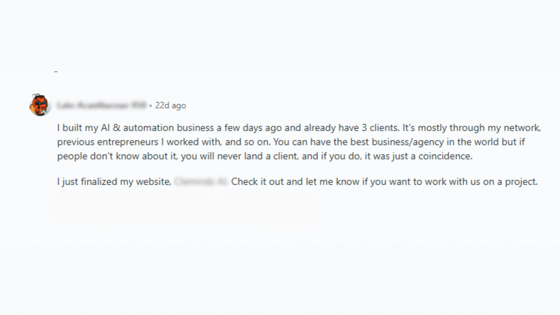 Reddit engagement example