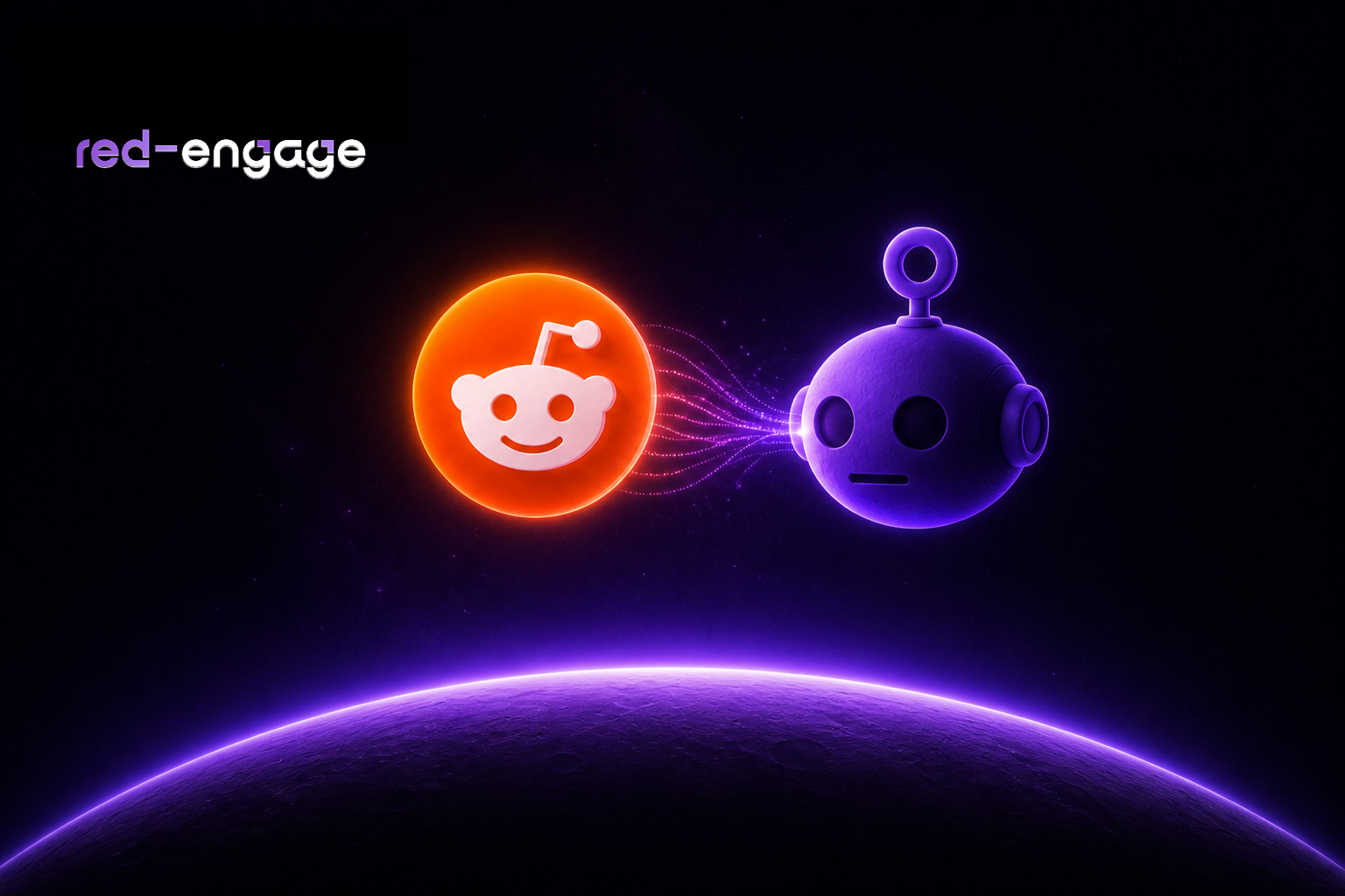 Red-engage branded visual of Reddit and AI trust signals